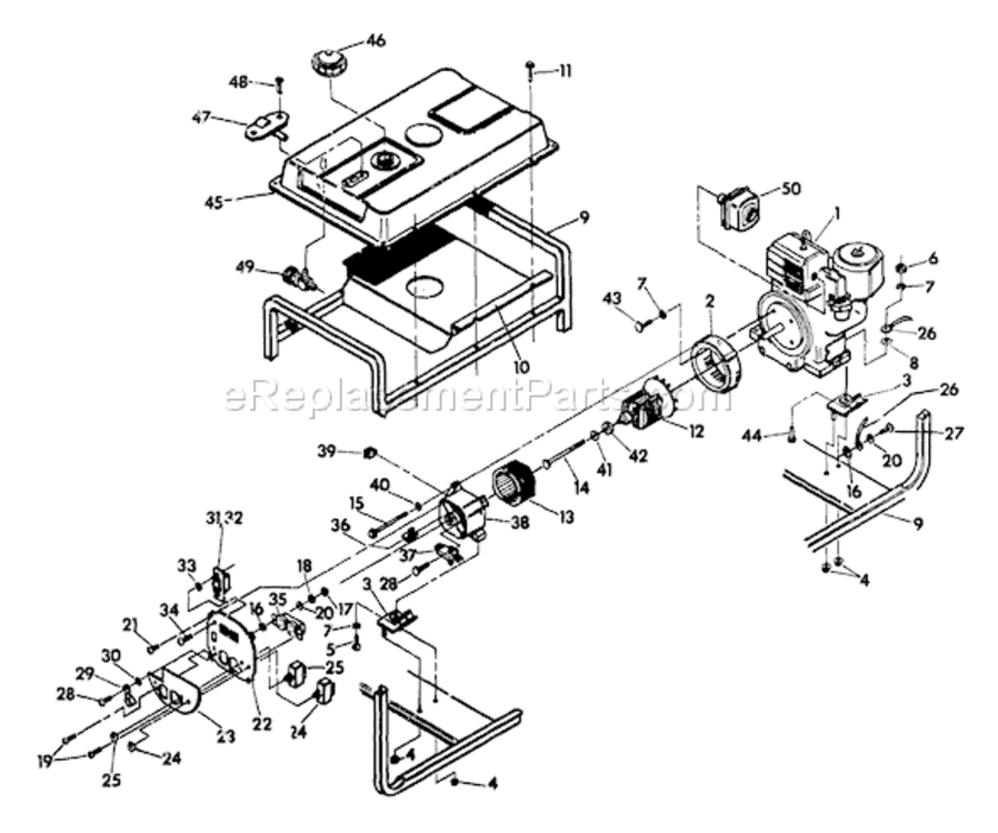 Page A Diagram and Parts List for 5531-0  Briggs and Stratton Generator